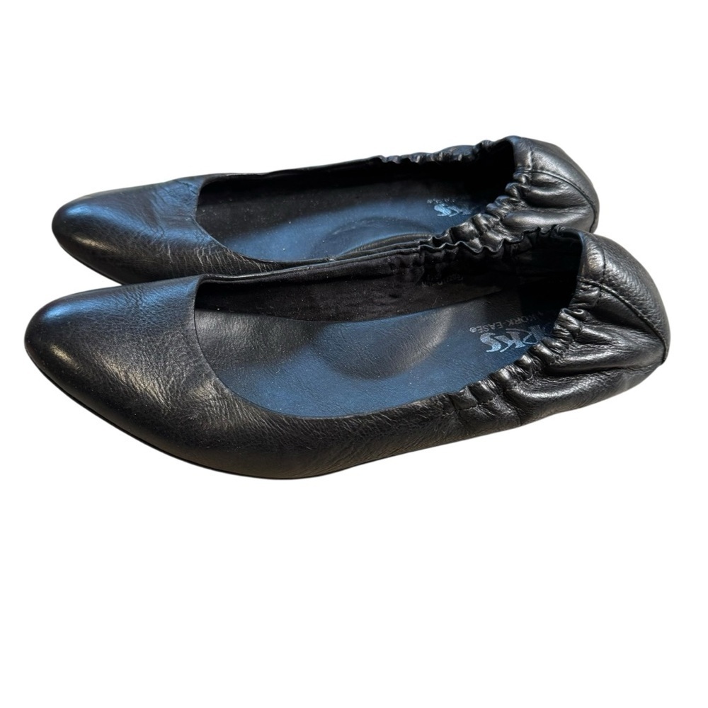 KORKS Kork Ease Julie Black Leather Classic Ballet Flat Womens US 6.5 $140 S3